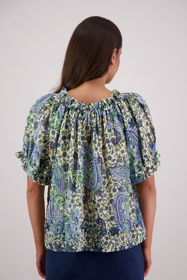 Teddy Top Ramie (Blue Paisley)