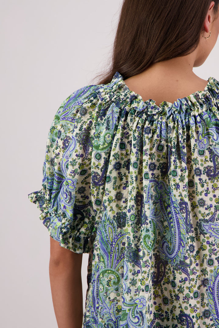 Teddy Top Ramie (Blue Paisley)