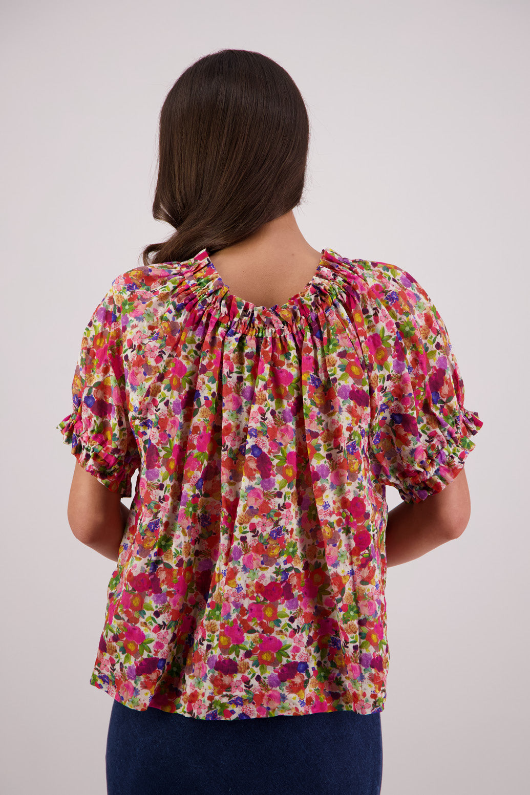 Teddy Top Ramie (Bright Floral)
