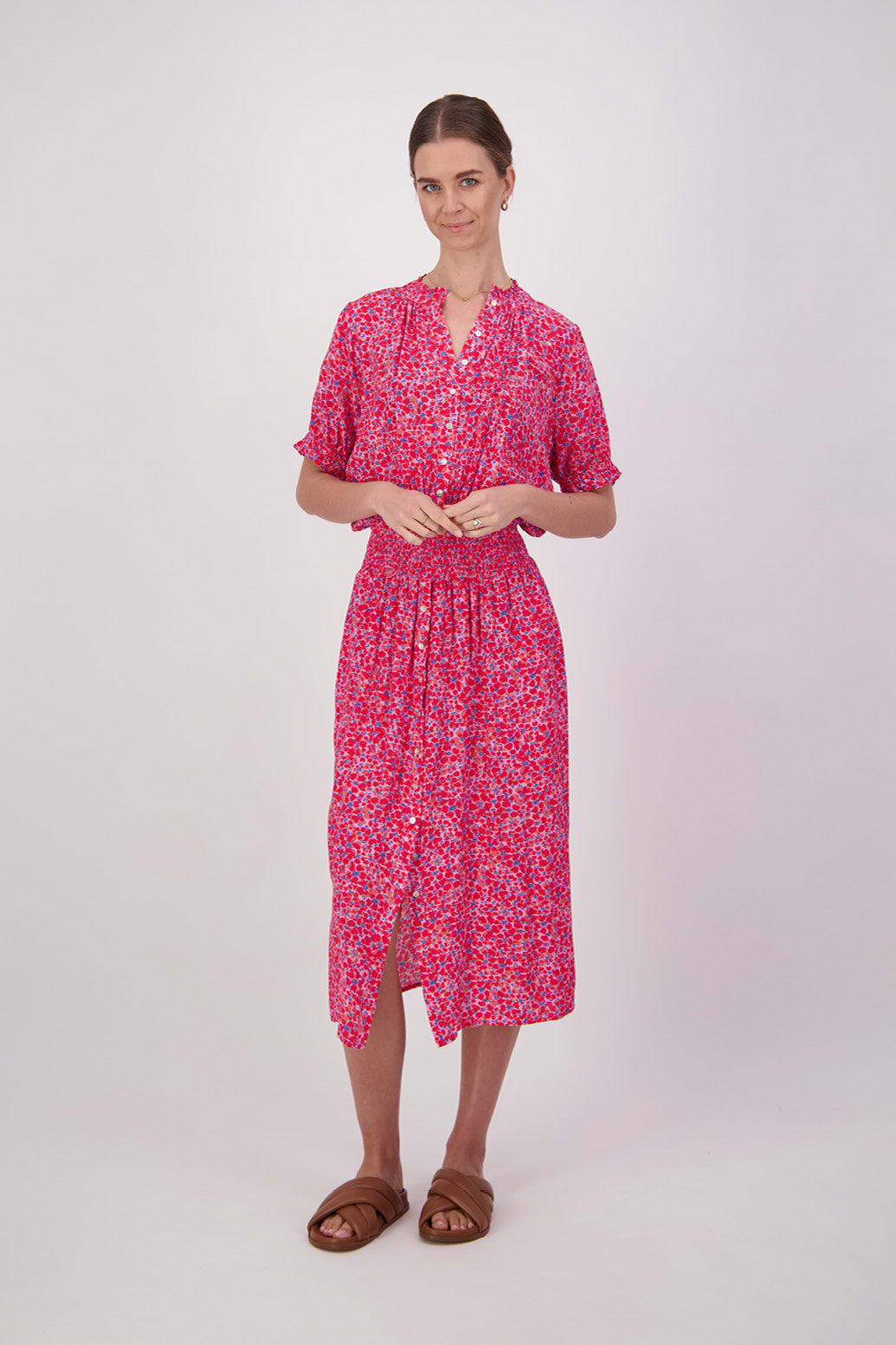 THEA Dress (Red Floral)