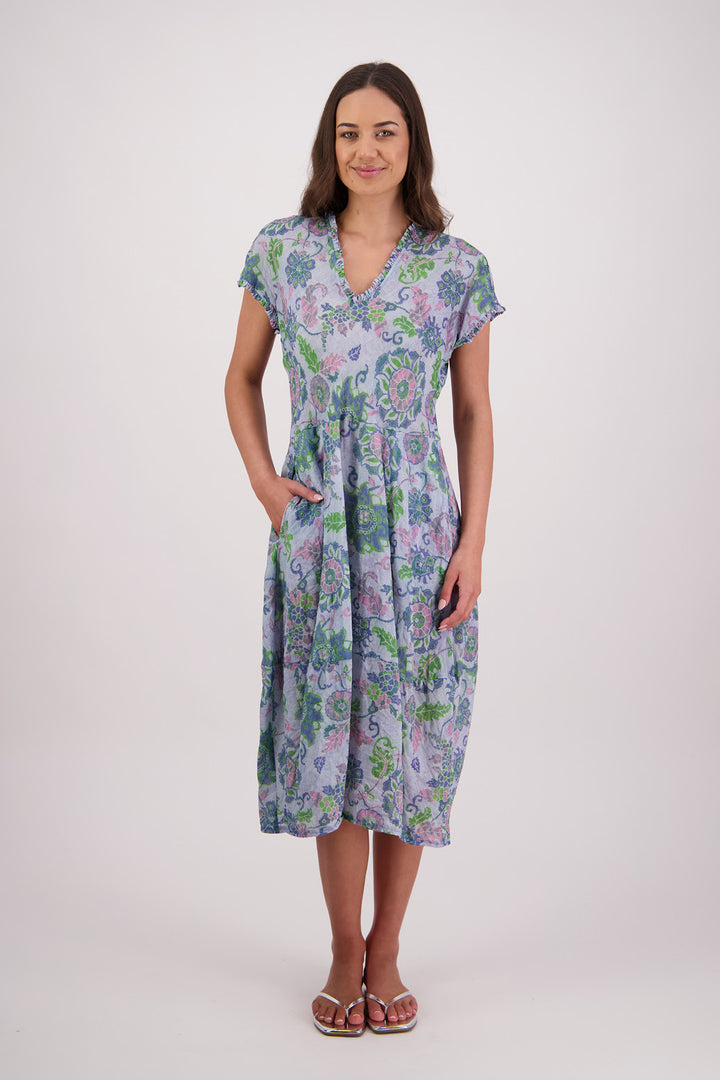 Tori Dress (Floral Blue)