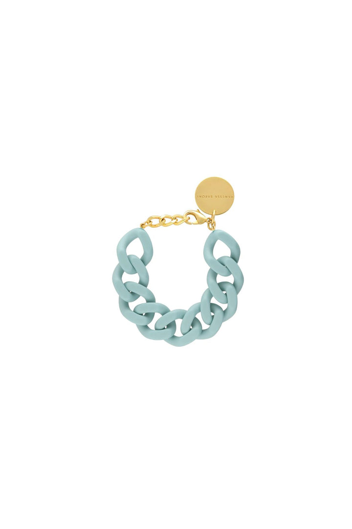 Flat Chain Bracelet (Baby Blue)
