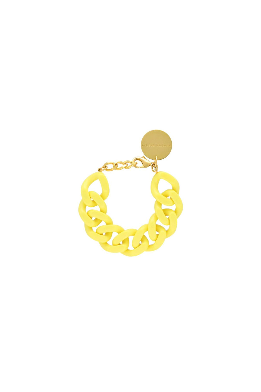 Flat Chain Bracelet (Yellow)