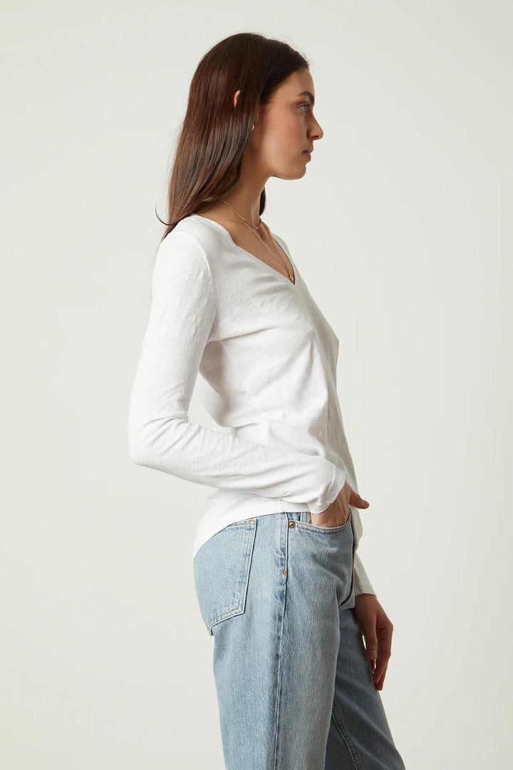 Blaire long sleeve t-shirt (White)