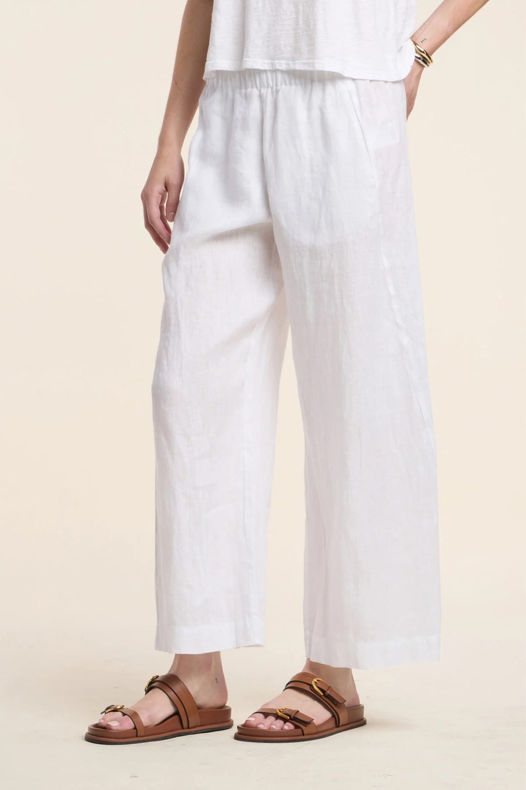 Lola Linen Pants (White)