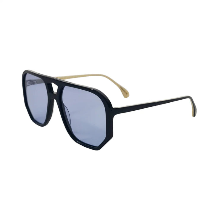 Wager Sunglasses (Black Matt w Blue)