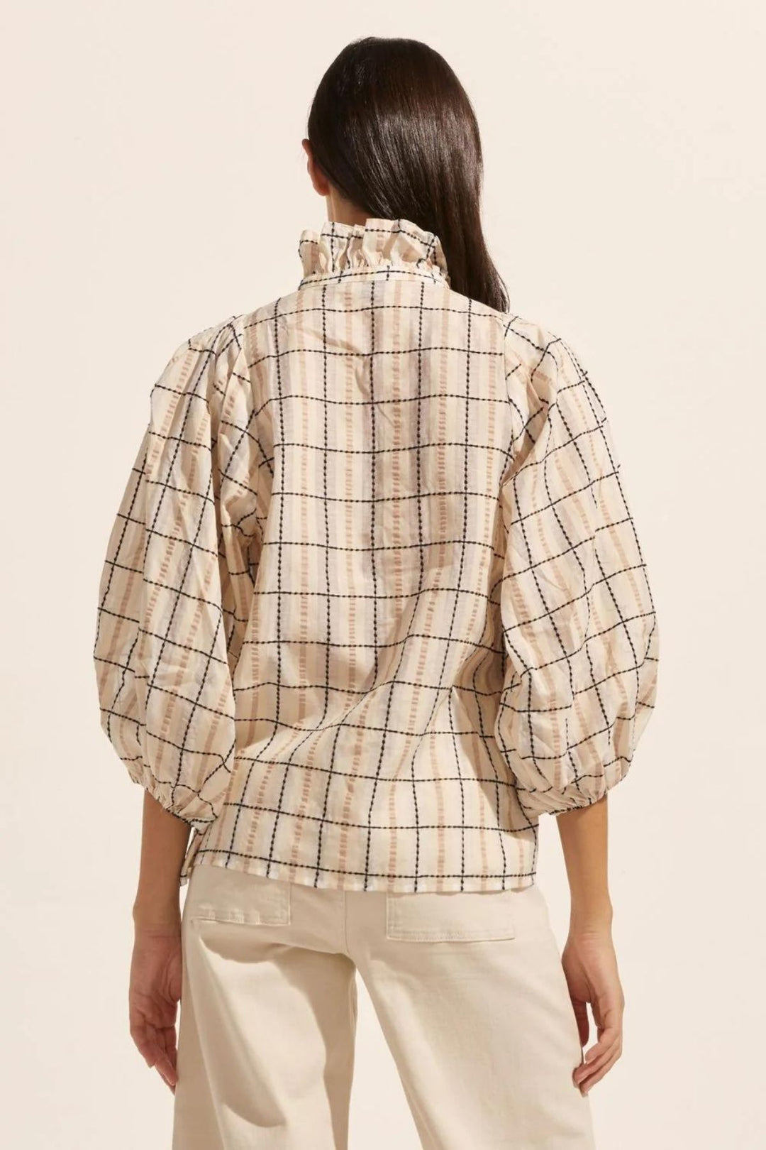 Grant top (Ivory Check)