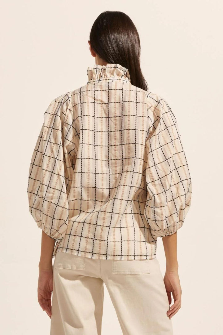 Grant top (Ivory Check)