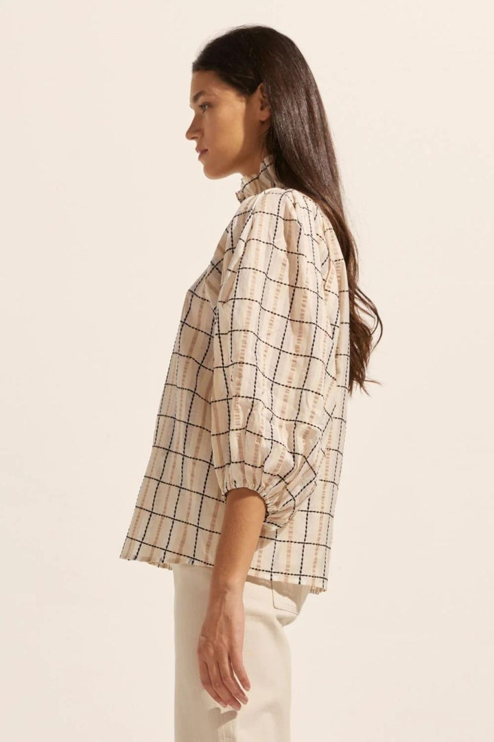 Grant top (Ivory Check)