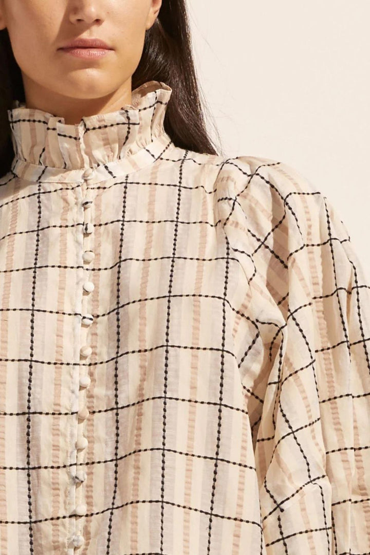 Grant top (Ivory Check)