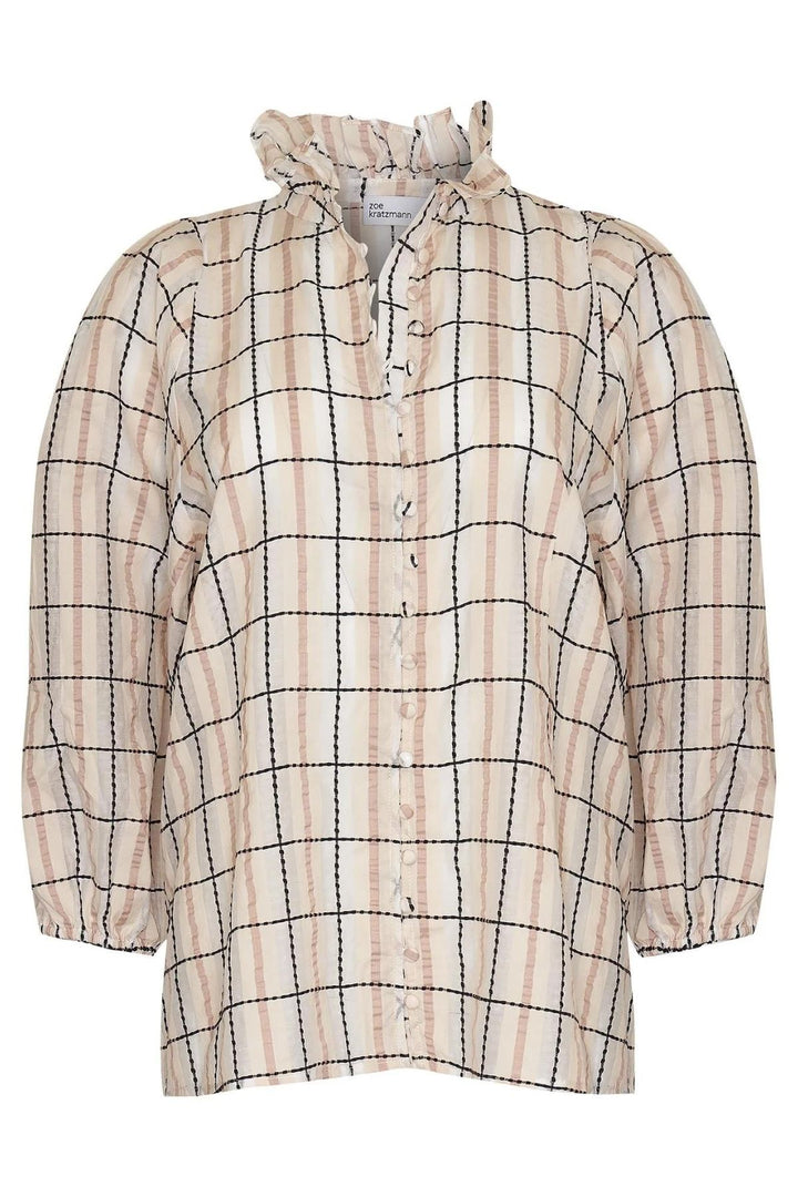 Grant top (Ivory Check)