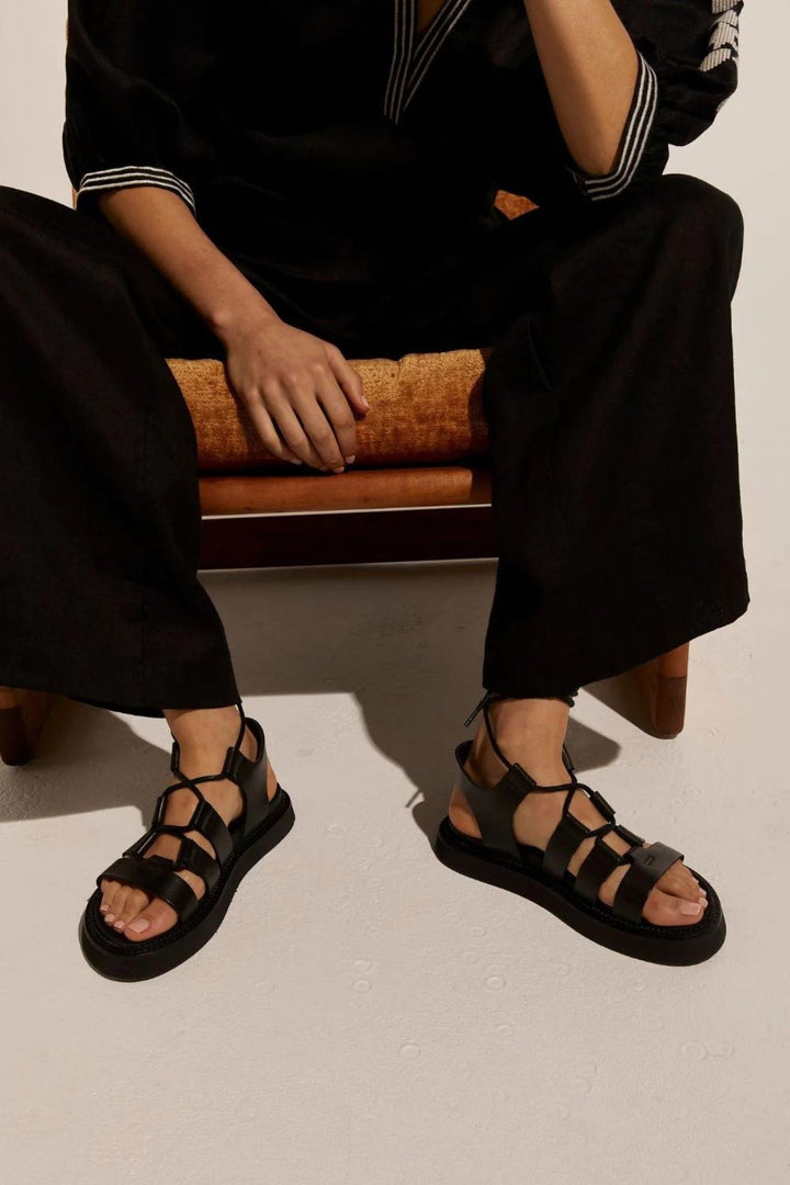 Record Sandal (Black)