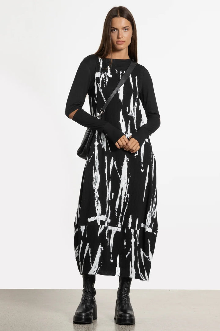 Bay Dress (Black & White Print)