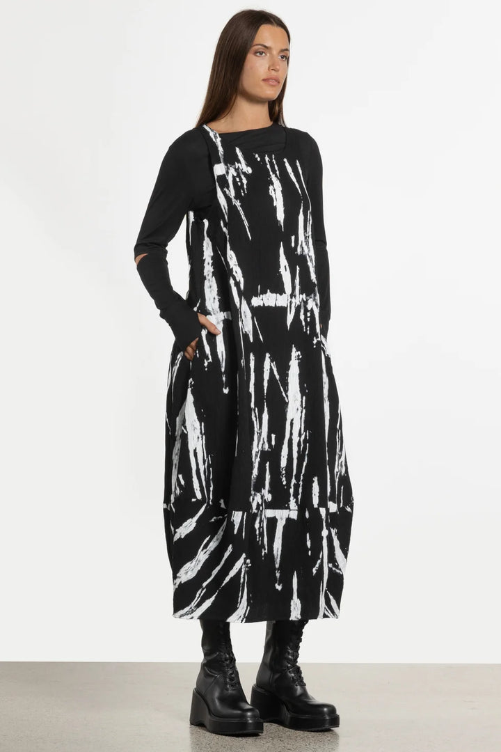 Bay Dress (Black & White Print)