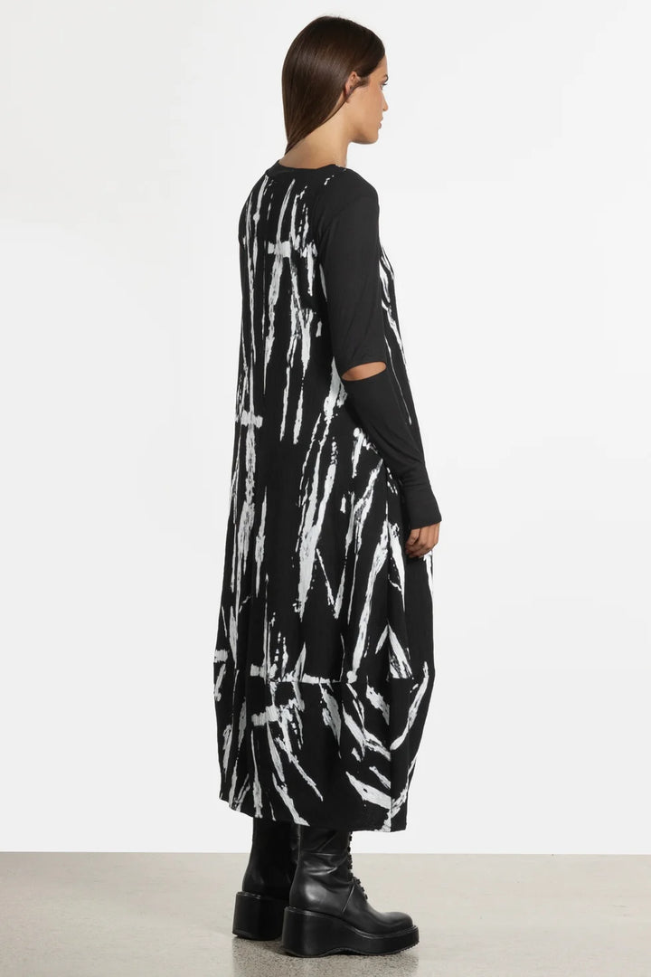 Bay Dress (Black & White Print)