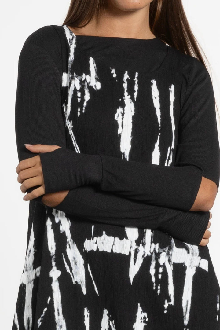 Bay Dress (Black & White Print)