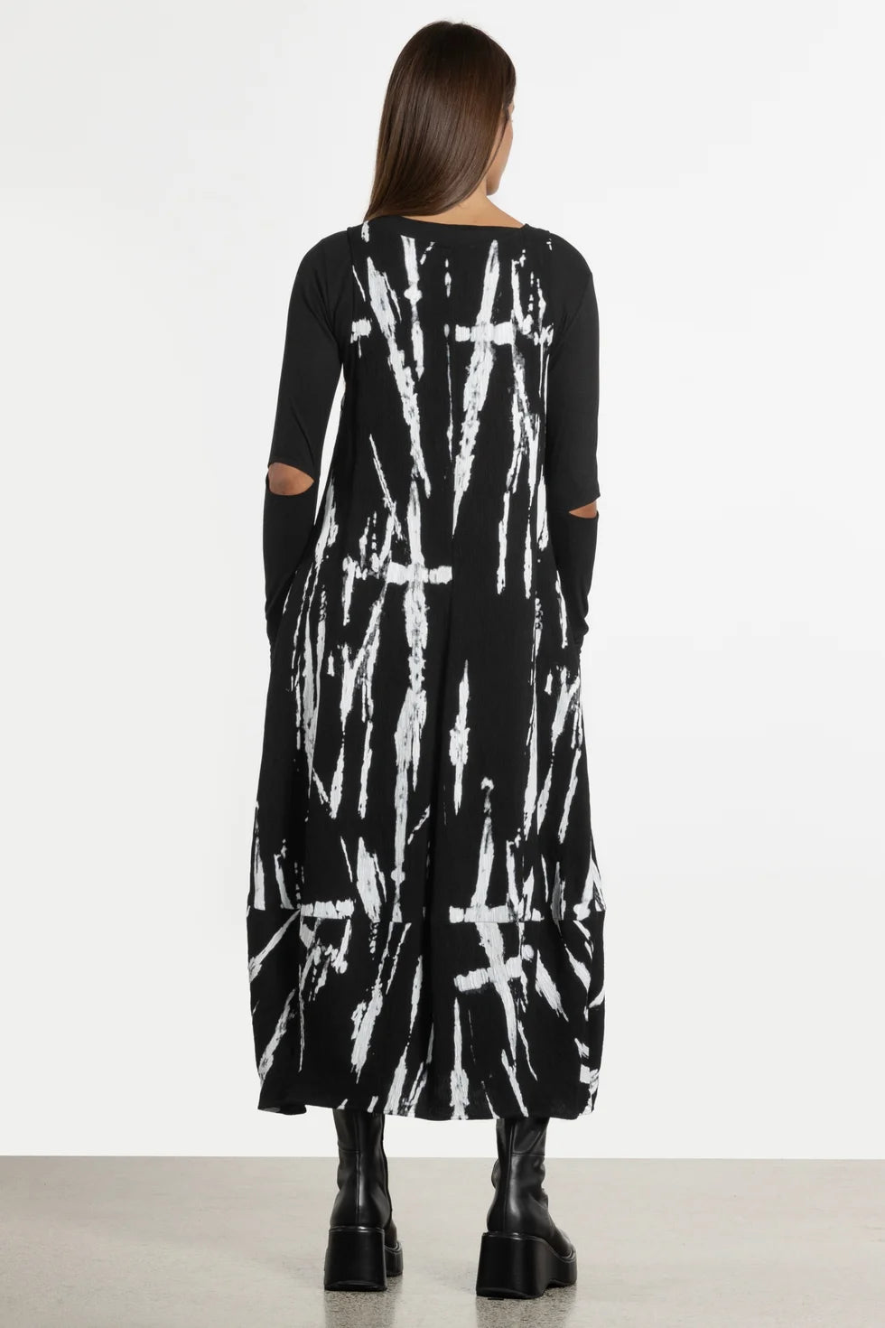 Bay Dress (Black & White Print)
