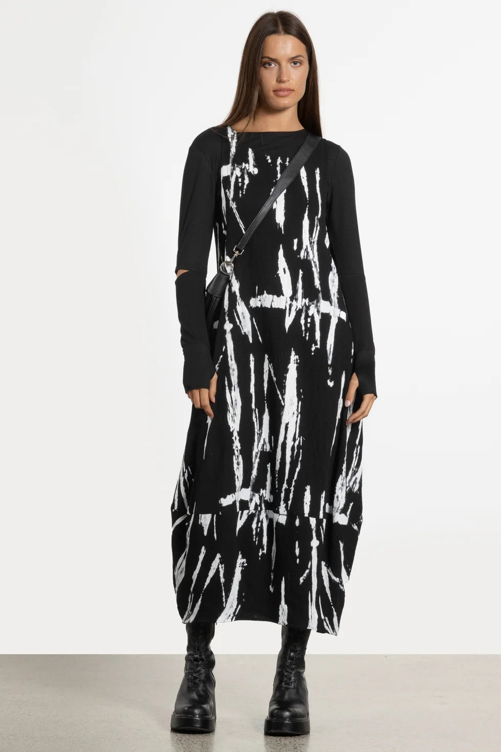 Bay Dress (Black & White Print)