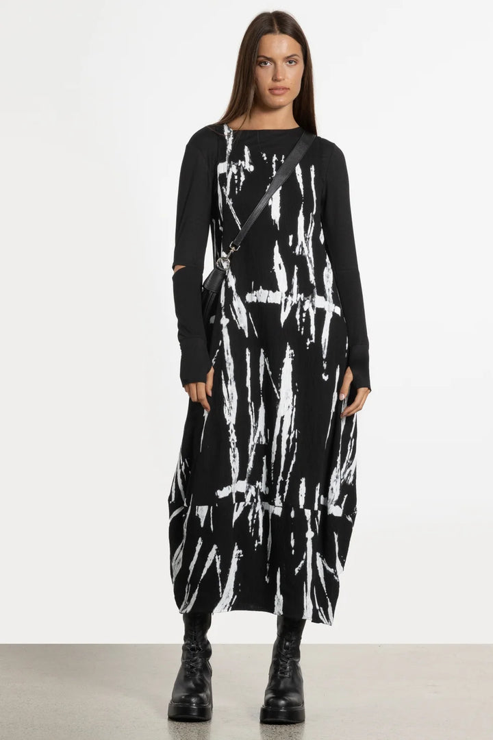 Bay Dress (Black & White Print)
