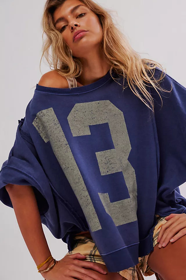 Graphic Camden Top (Navy Combo)
