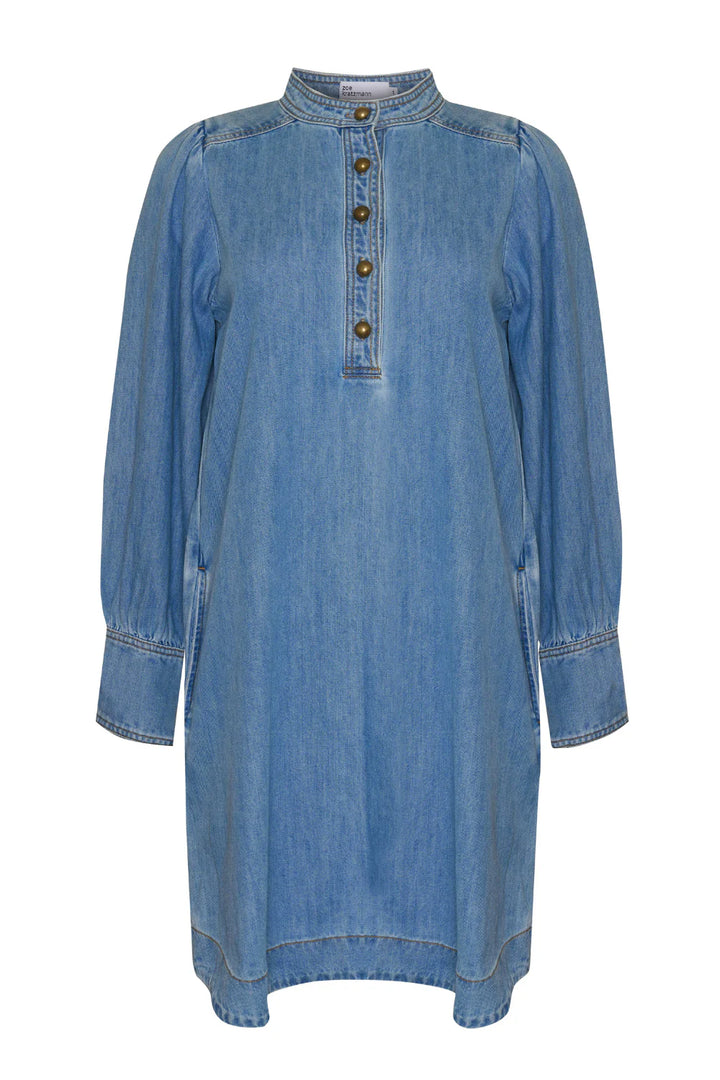 elocution dress (light washed denim)