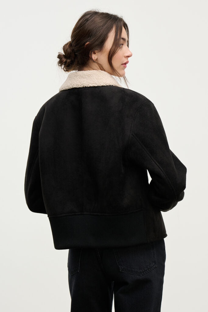 Juno Sherpa Jacket (Black/Cream)