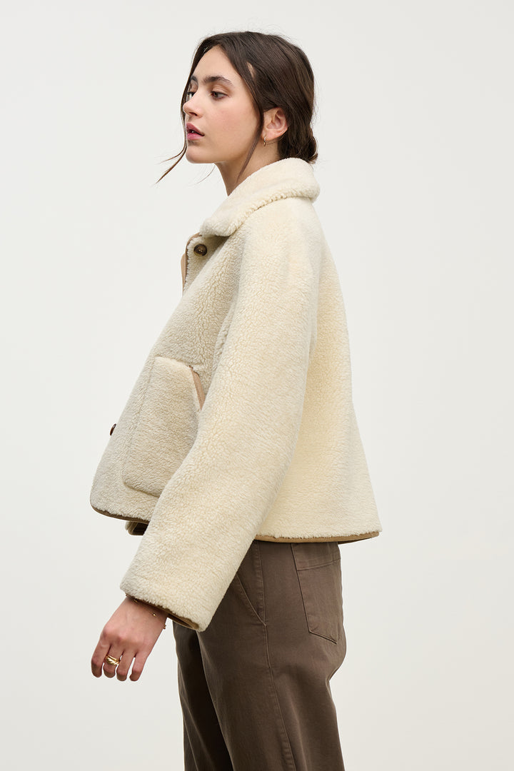 Amara Sherpa Jacket (Sand)