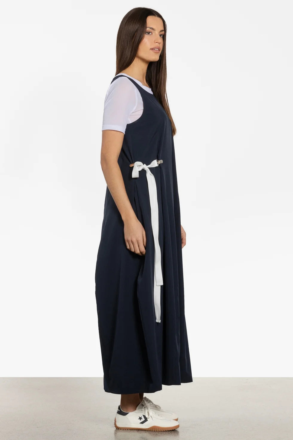 Juliana Bubble Hem Sleeveless Dress (Black)