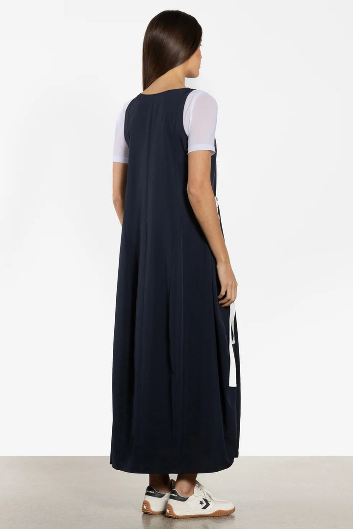 Juliana Bubble Hem Sleeveless Dress (Black)
