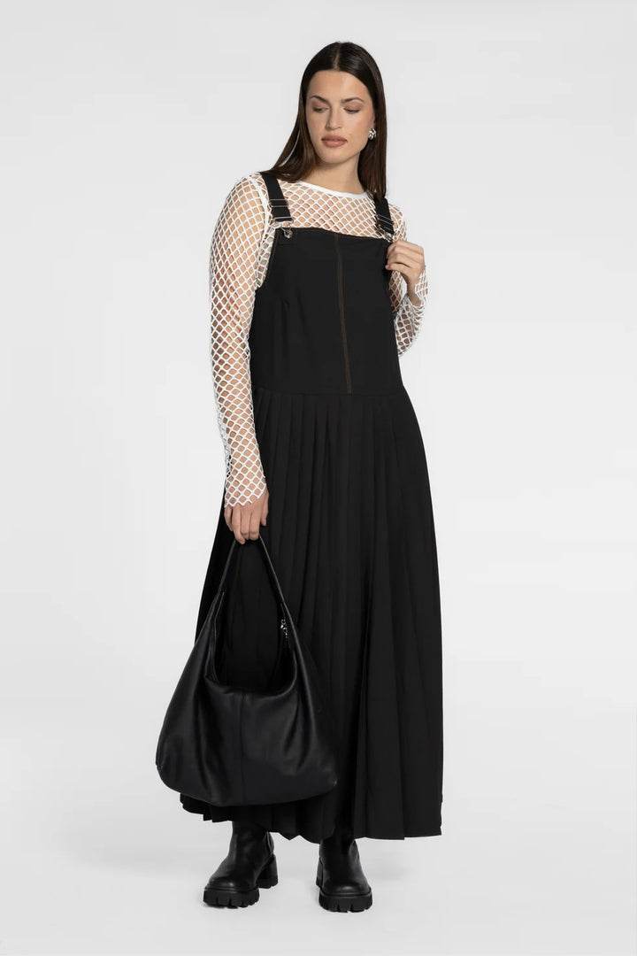 Kingsway Pleated Dress (Black)