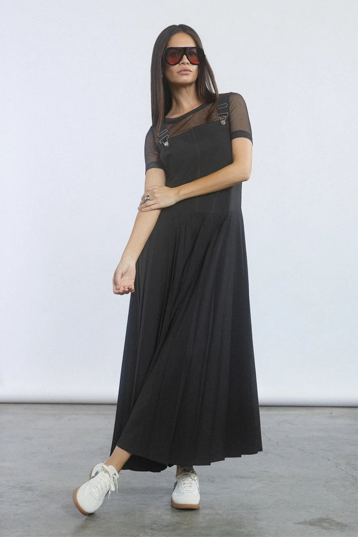 Kingsway Pleated Dress (Black)
