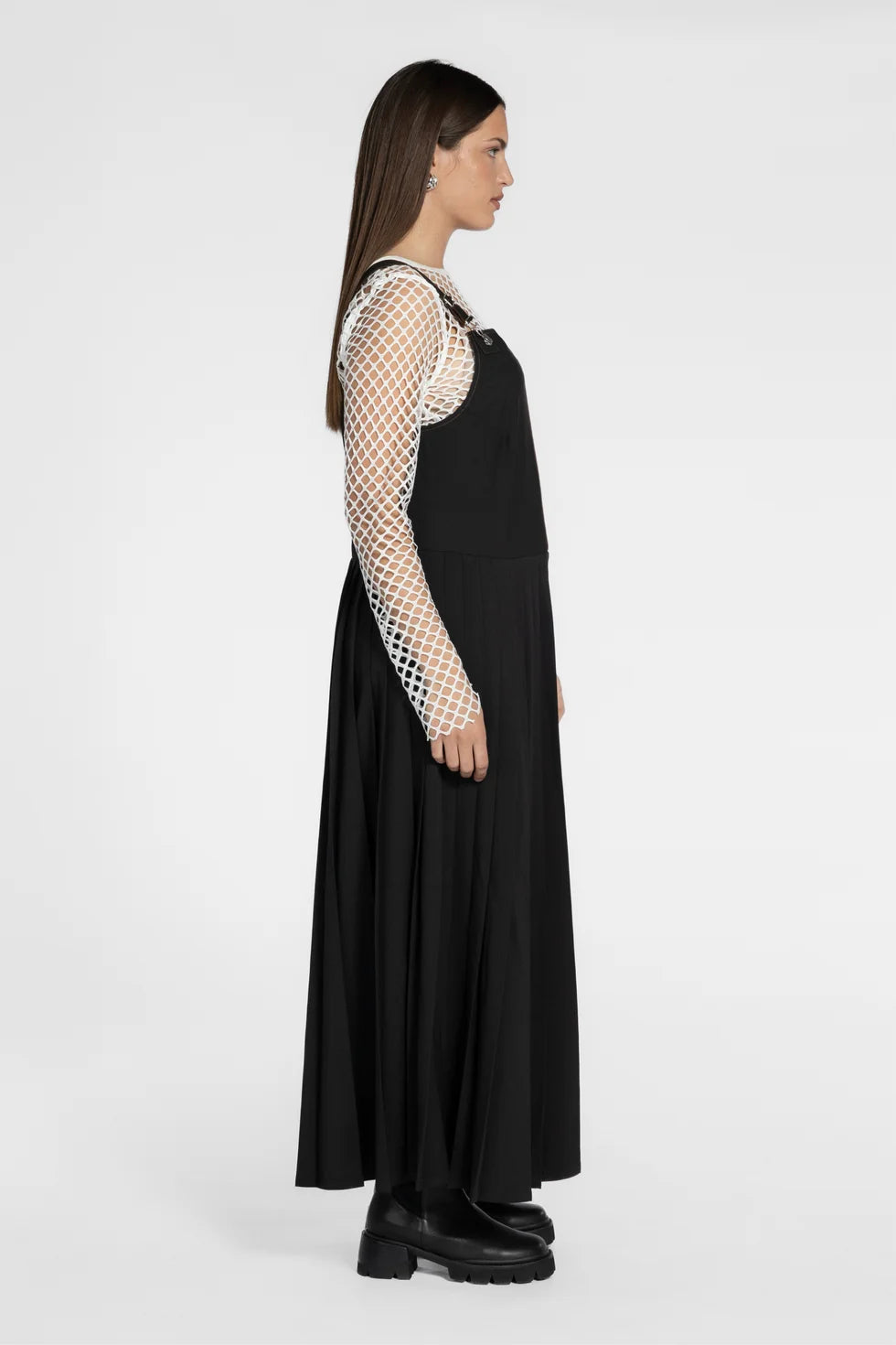 Kingsway Pleated Dress (Black)