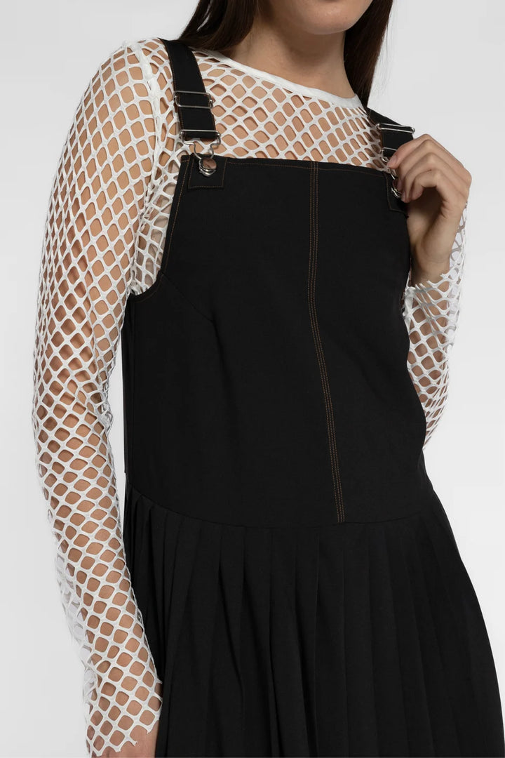 Kingsway Pleated Dress (Black)