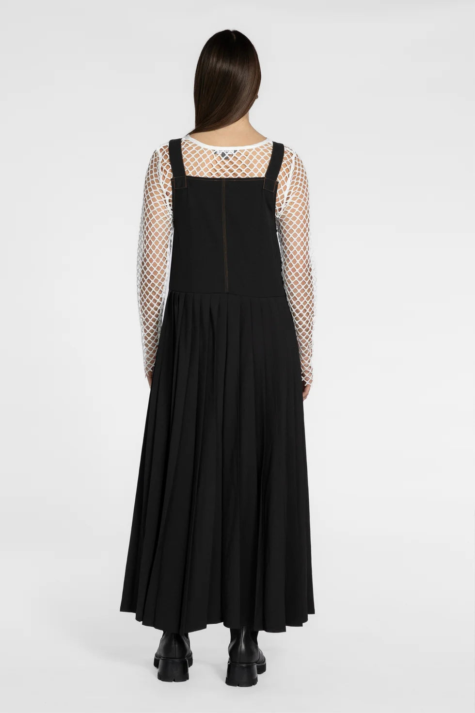Kingsway Pleated Dress (Black)