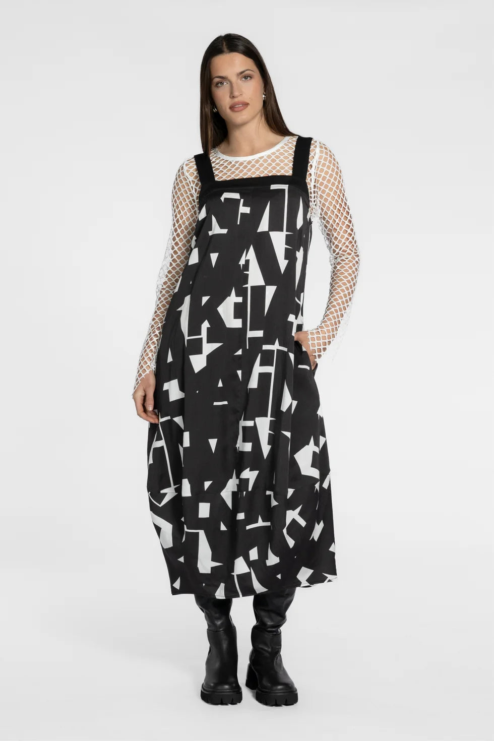 Perspective Dress (Print Black)