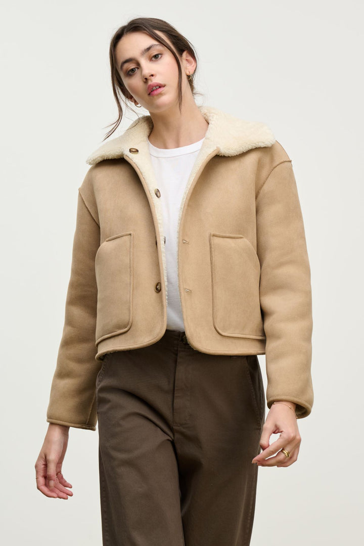 Amara Sherpa Jacket (Sand)