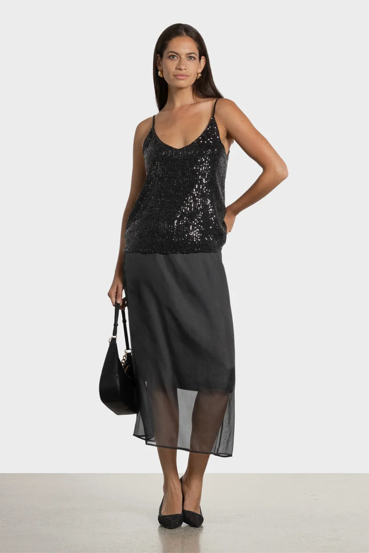 Starlight Sequin Cami (Black)