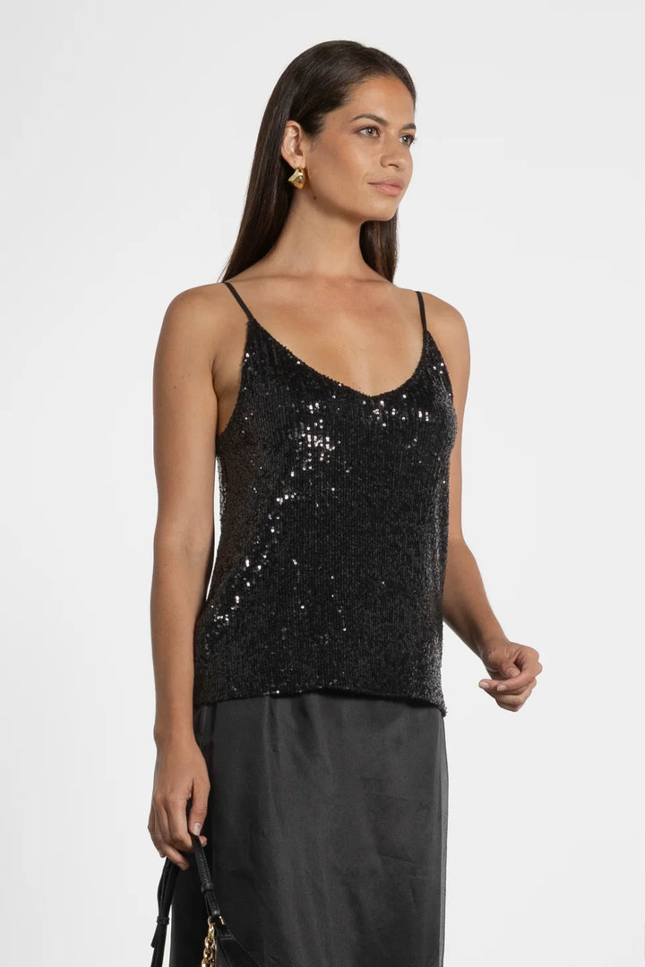 Starlight Sequin Cami (Black)