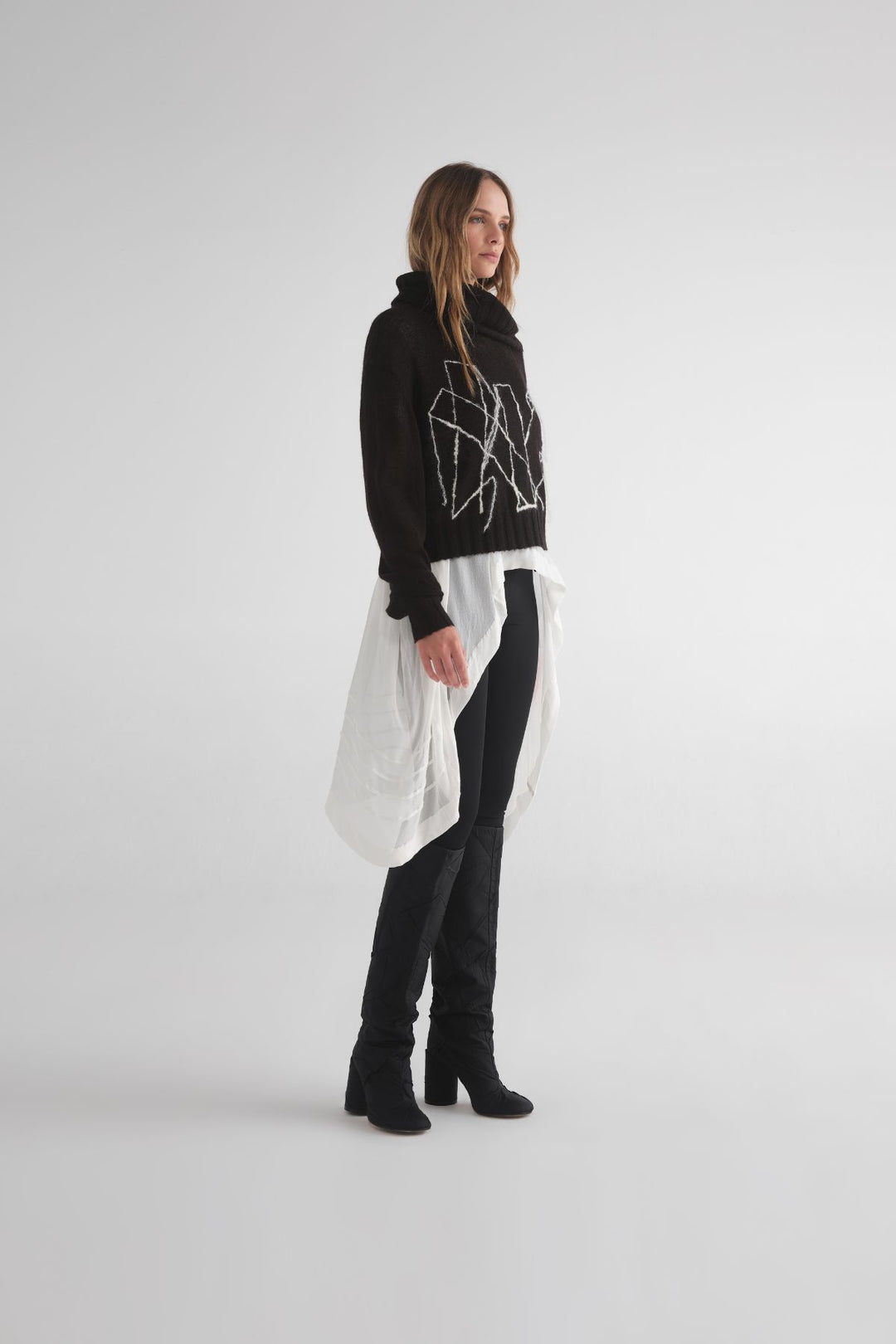 Bloc Sweater (Black / Ivory)