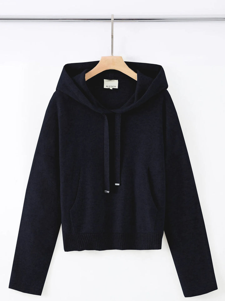 N.37 100% CASHMERE OVERSIZED HOODIE (Midnight)