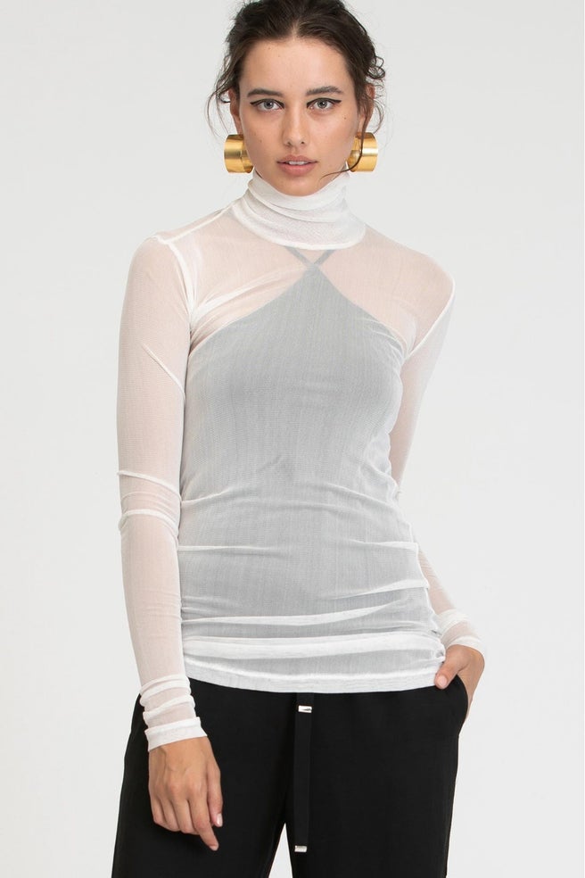 Fitted Translucent Tunic (Ivory)