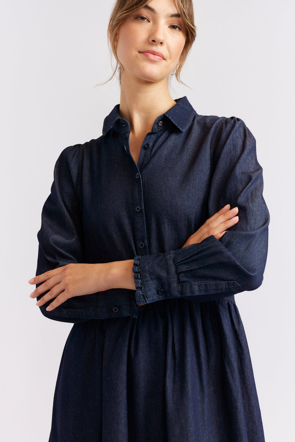 WILLOW COTTON DRESS (INDIGO)