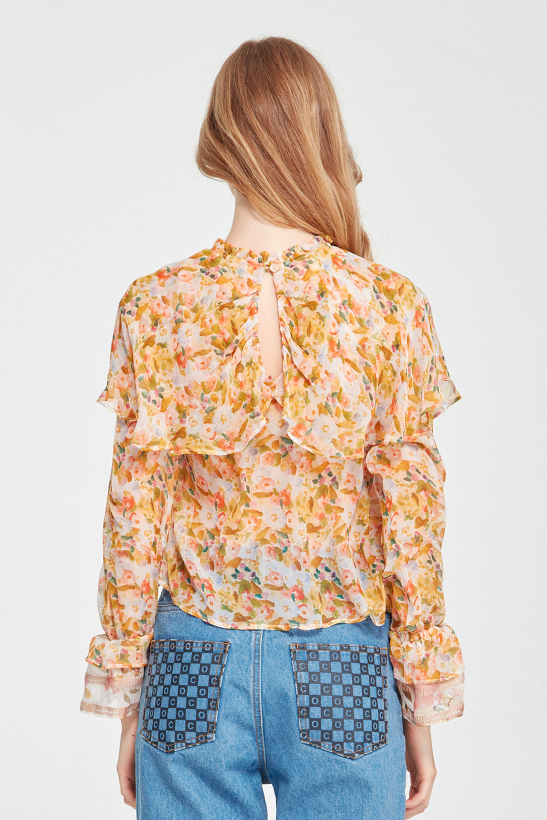 A VINTAGE TOP Top (YELLOW FLORAL)