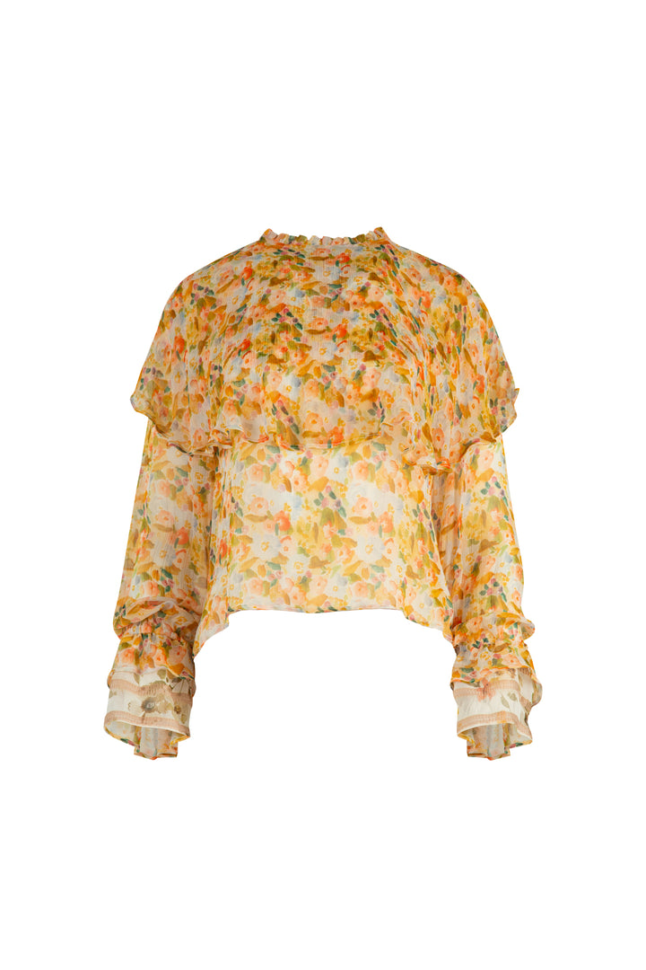 A VINTAGE TOP Top (YELLOW FLORAL)