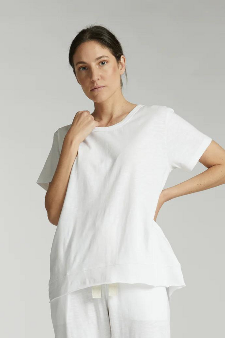 The Raw Hem Slub Tee (White)