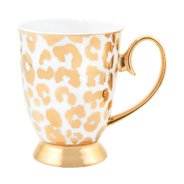 Louis Leopard Gold Mug