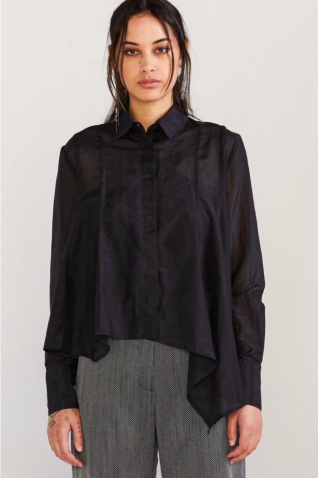 Cropt Continuity Shirt (Black)