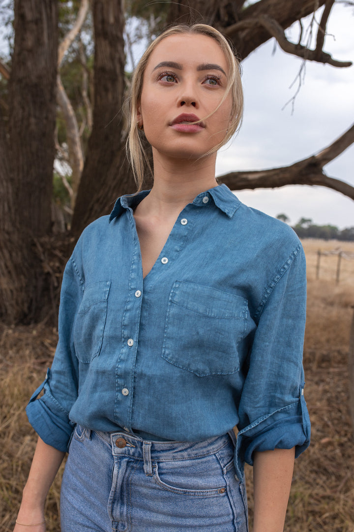 The Boyfriend Shirt (Denim Wash)