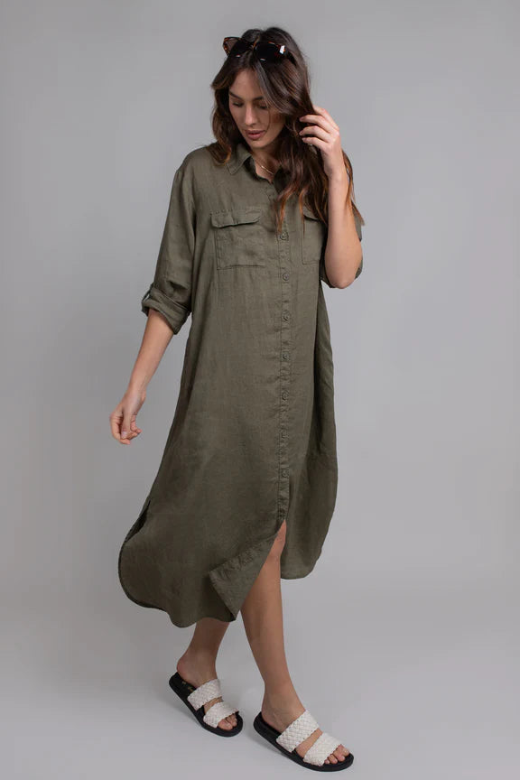 The Boyfriend Shirtdress (Fig Leaf)