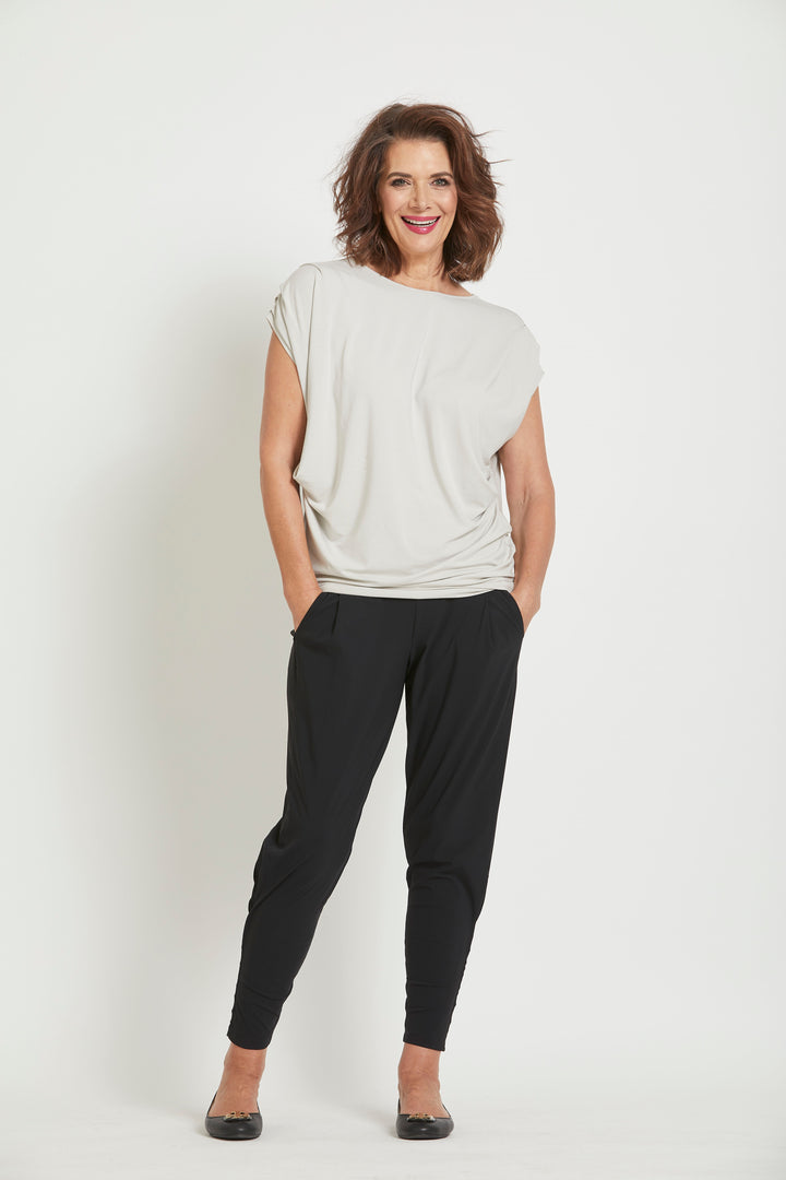 Ankle Pleat Basque Pant